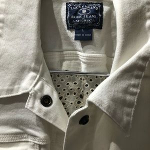 Lucky brand white jean vest